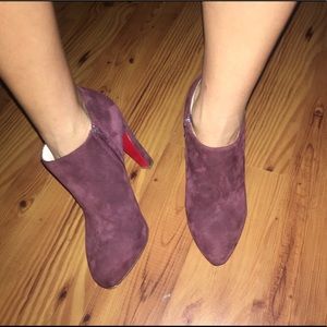 CHRISTIAN LOUBOUTIN Vicky Booty Suede Red Bottom
